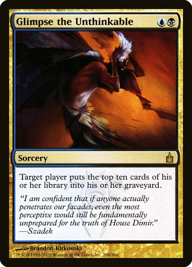 MTG Card Title: Glimpse the Unthinkable RAV/208