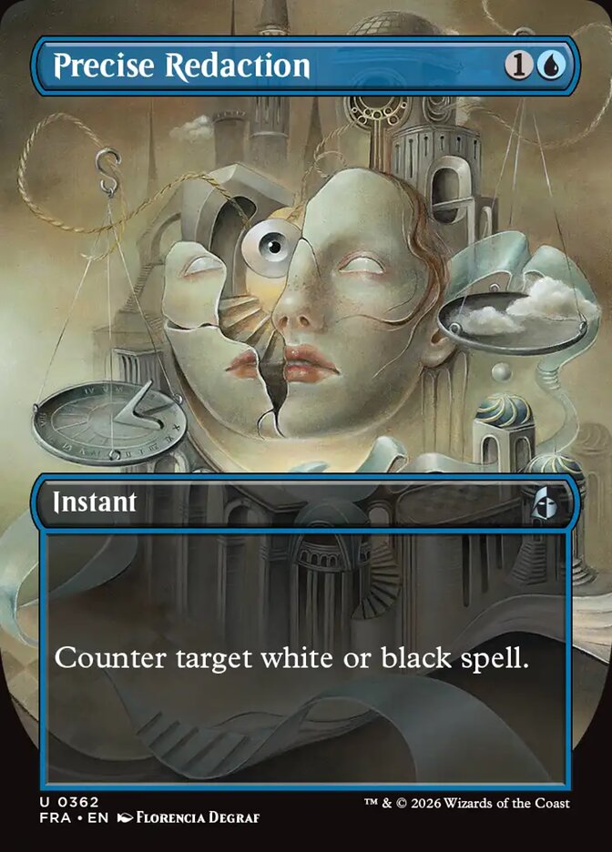 MTG Card Title: Precise Redaction FRA/362