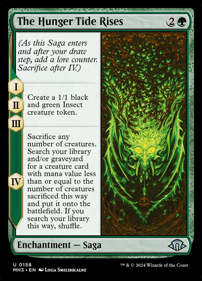 MTG Card Title: The Hunger Tide Rises MH3/158