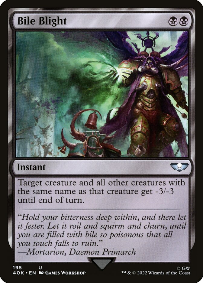 MTG Card Title: Bile Blight 40K/195