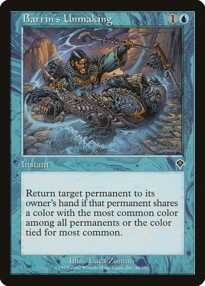 MTG Card Title: Barrin's Unmaking INV/46