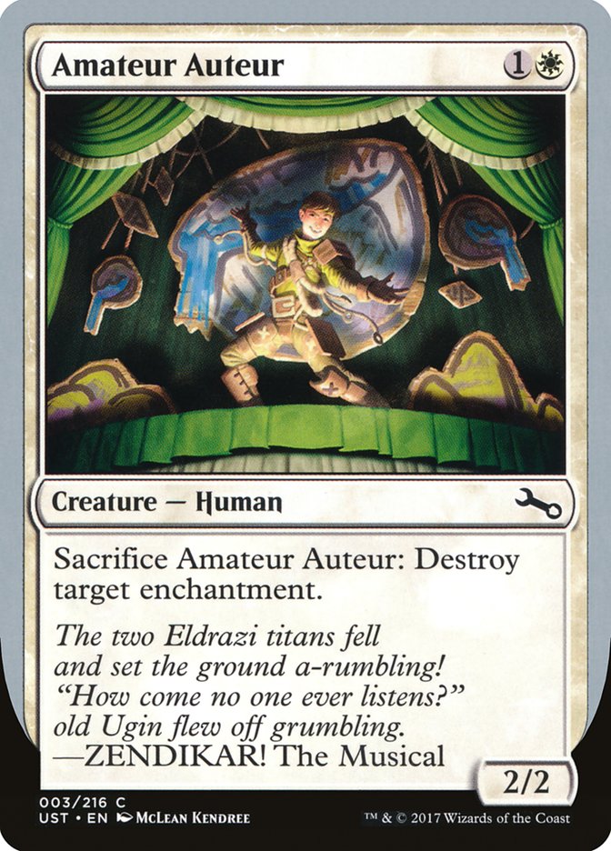 MTG Card Title: Amateur Auteur UST/3d