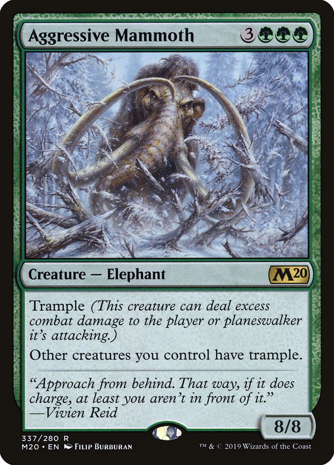 MTG Card Title: Aggressive Mammoth M20/337