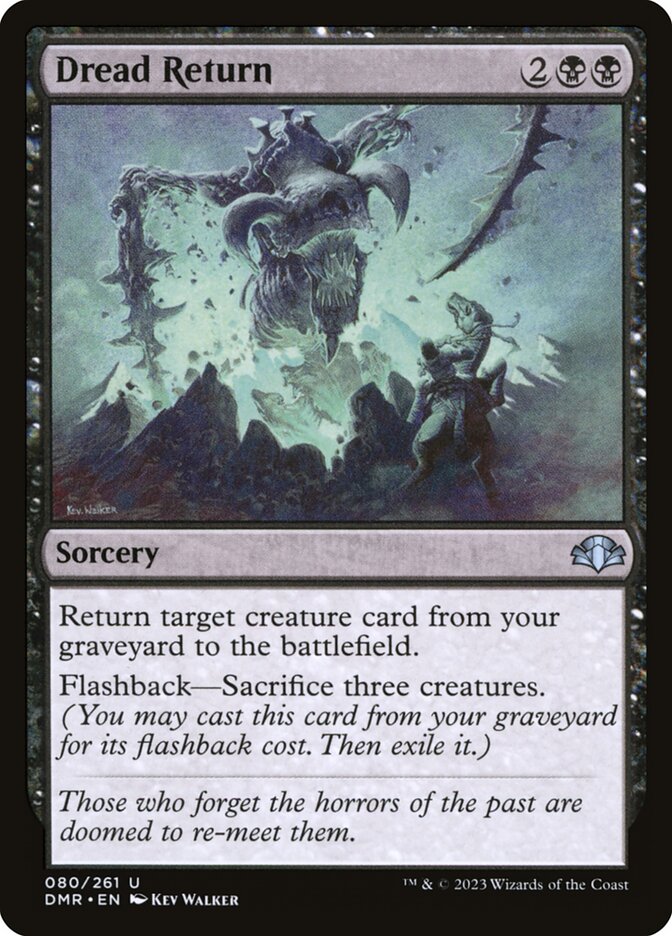 MTG Card Title: Dread Return DMR/80