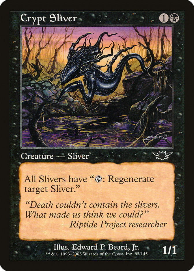 MTG Card Title: Crypt Sliver LGN/63