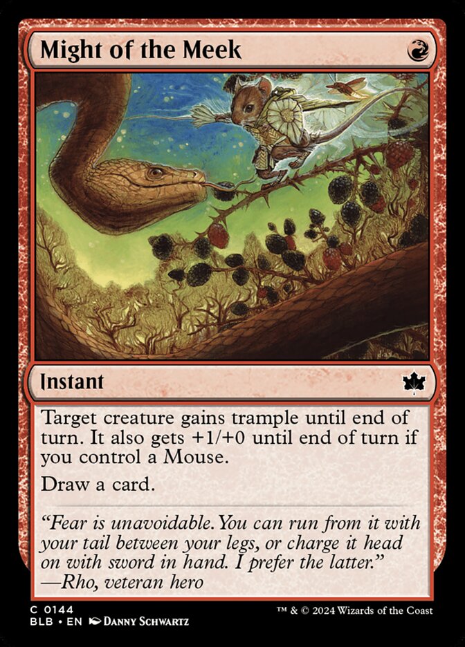 MTG Card Title: Might of the Meek BLB/144