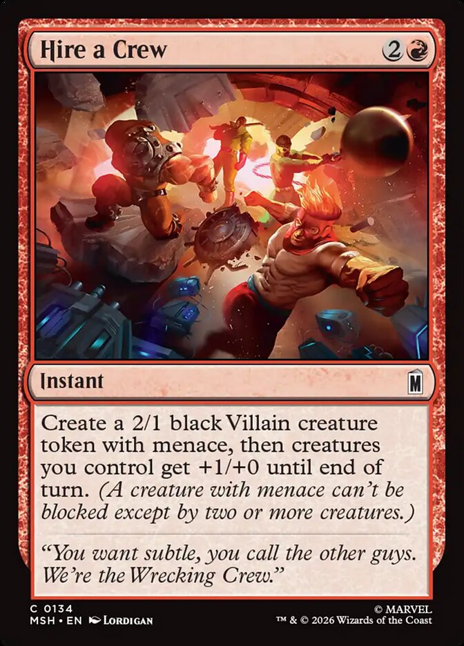 MTG Card Title: Hire a Crew MSH/134