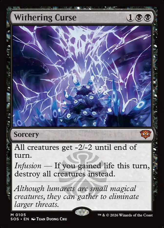 MTG Card Title: Withering Curse SOS/105