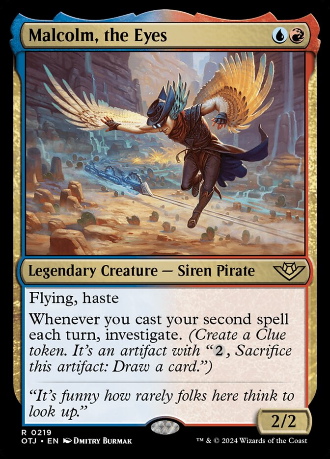 MTG Card Title: Malcolm, the Eyes OTJ/219