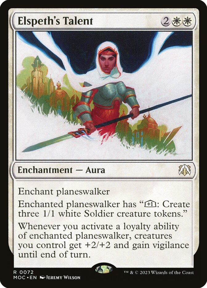 MTG Card Title: Elspeth's Talent MOC/72