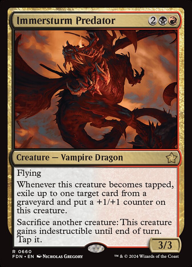 MTG Card Title: Immersturm Predator FDN/660