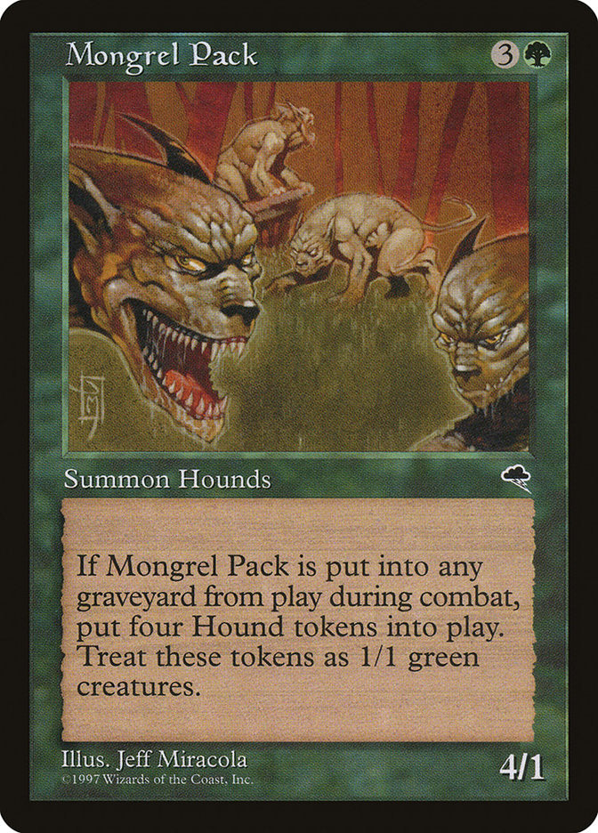 MTG Card Title: Mongrel Pack TMP/237
