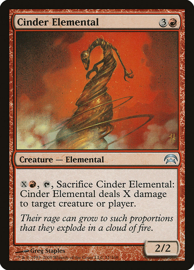 MTG Card Title: Cinder Elemental HOP/51