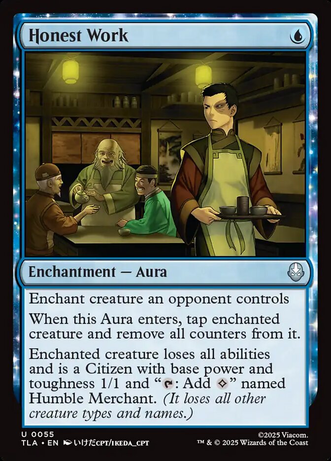 MTG Card Title: Honest Work TLA/55