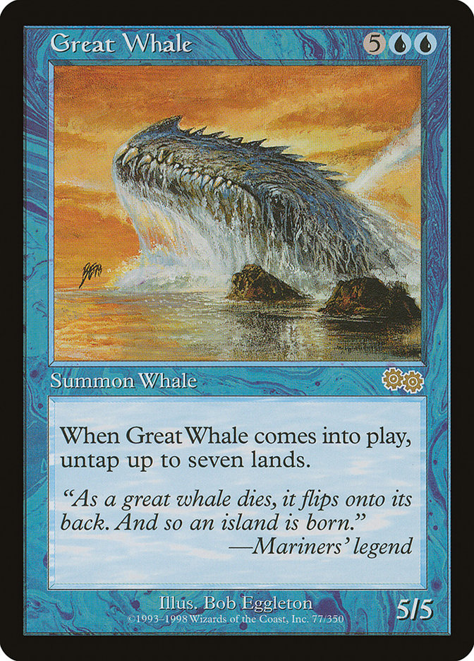 MTG Card Title: Great Whale USG/77
