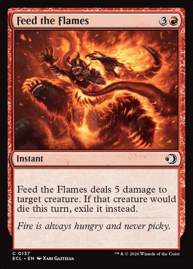 MTG Card Title: Feed the Flames ECL/137