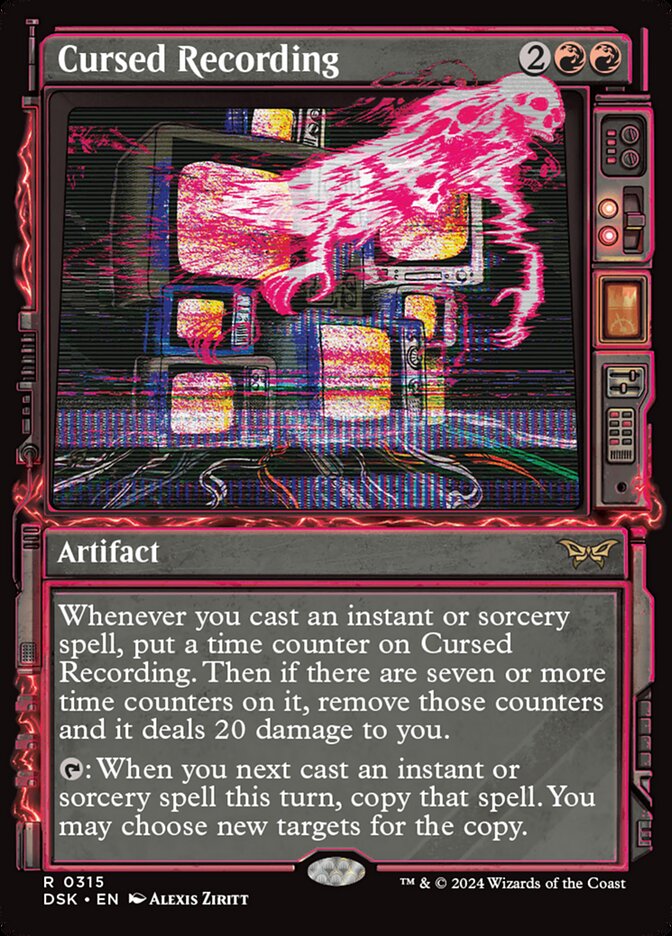 MTG Card Title: Cursed Recording DSK/315