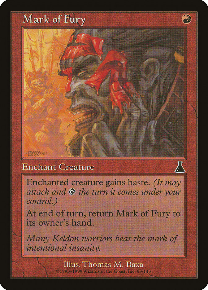 MTG Card Title: Mark of Fury UDS/93