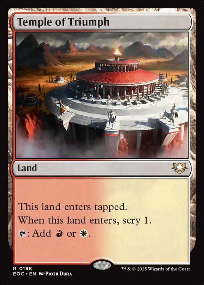 MTG Card Title: Temple of Triumph EOC/188