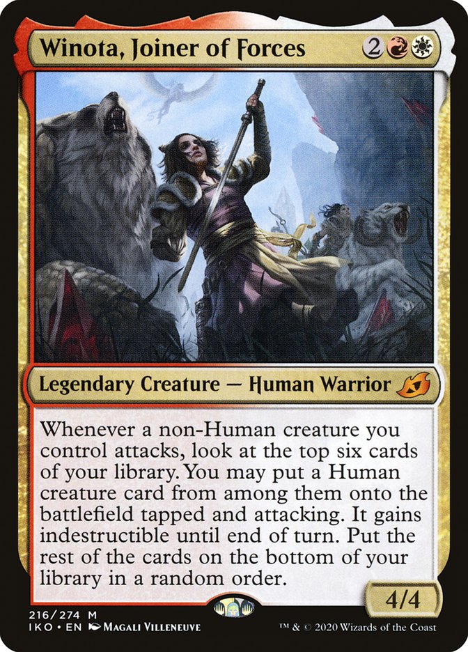 MTG Card Title: Winota, Joiner of Forces IKO/216
