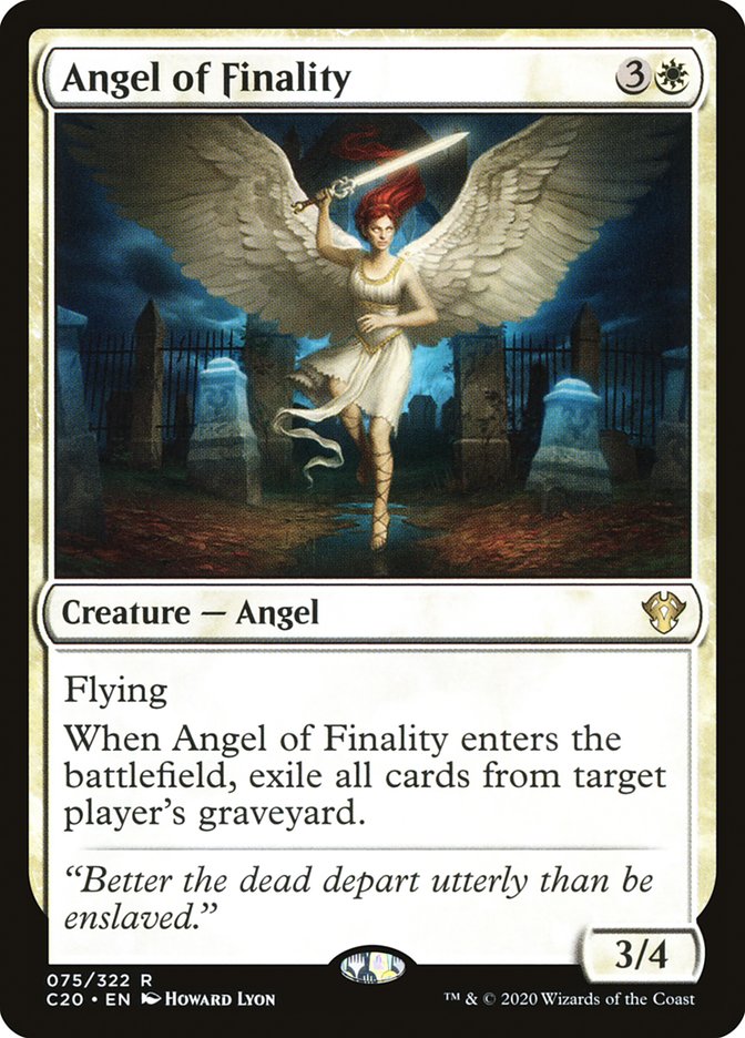 MTG Card Title: Angel of Finality C20/75