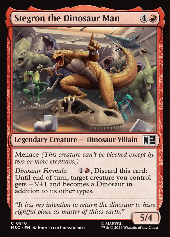 MTG Card Title: Stegron the Dinosaur Man MSC/810