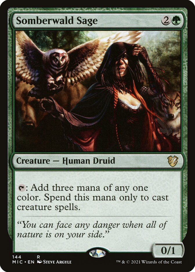 MTG Card Title: Somberwald Sage MIC/144