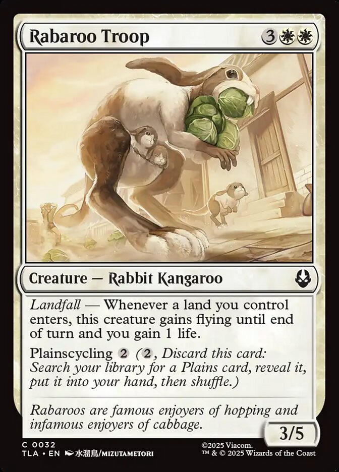 MTG Card Title: Rabaroo Troop TLA/32