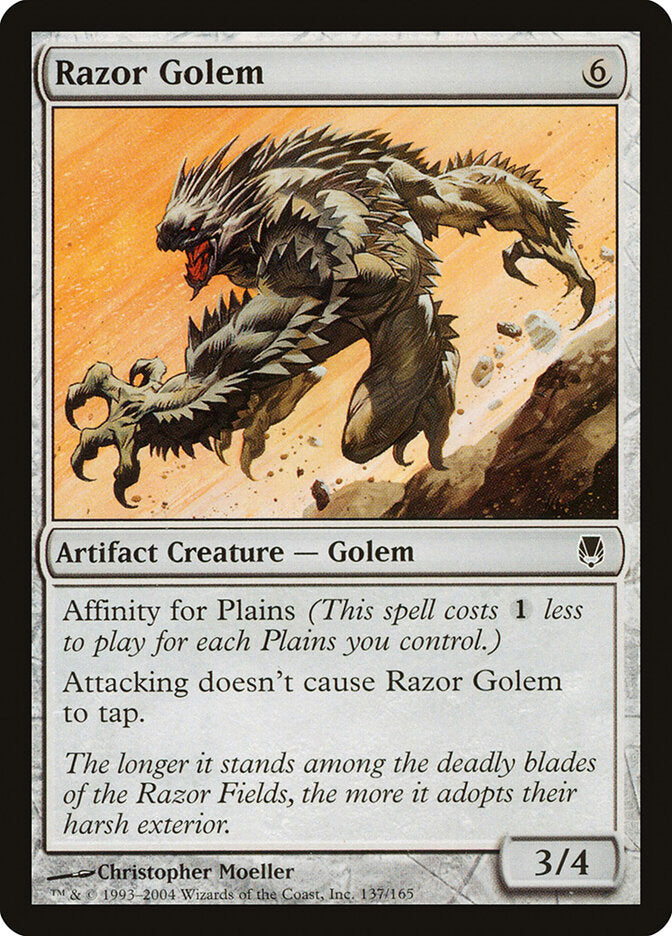 MTG Card Title: Razor Golem DST/137