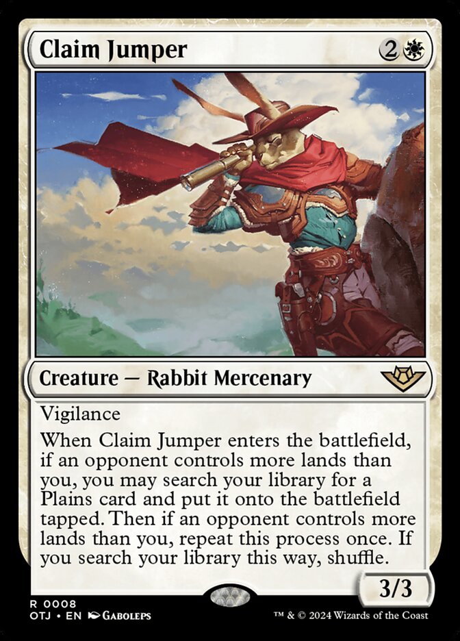 MTG Card Title: Claim Jumper OTJ/8