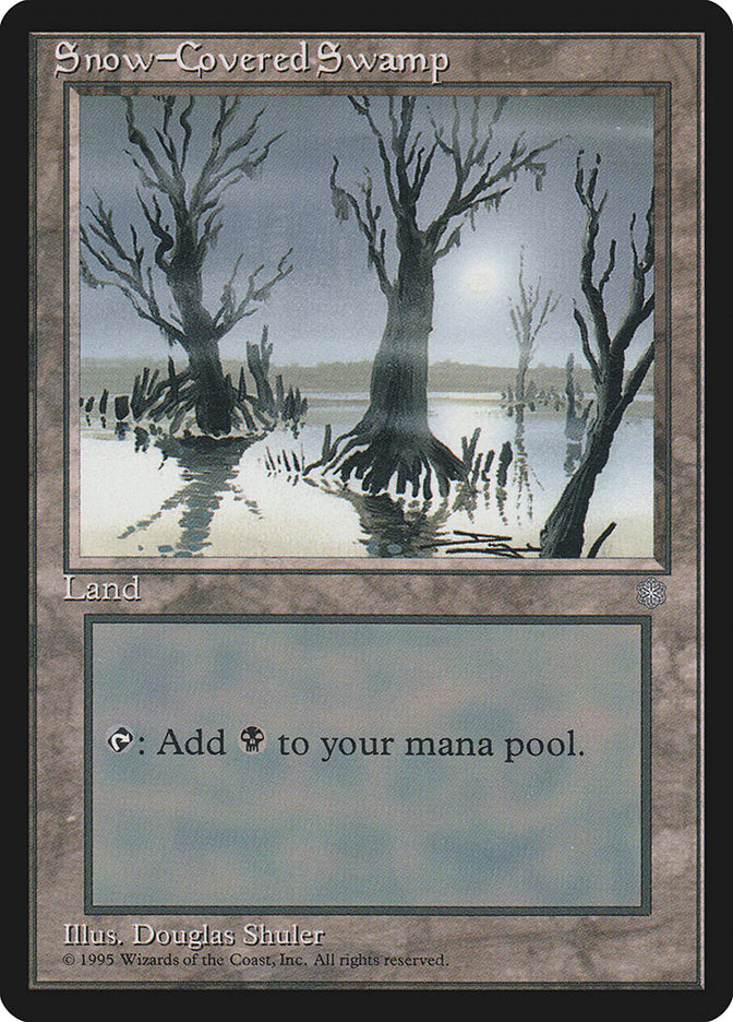MTG Card Title: Snow-Covered Swamp ICE/372
