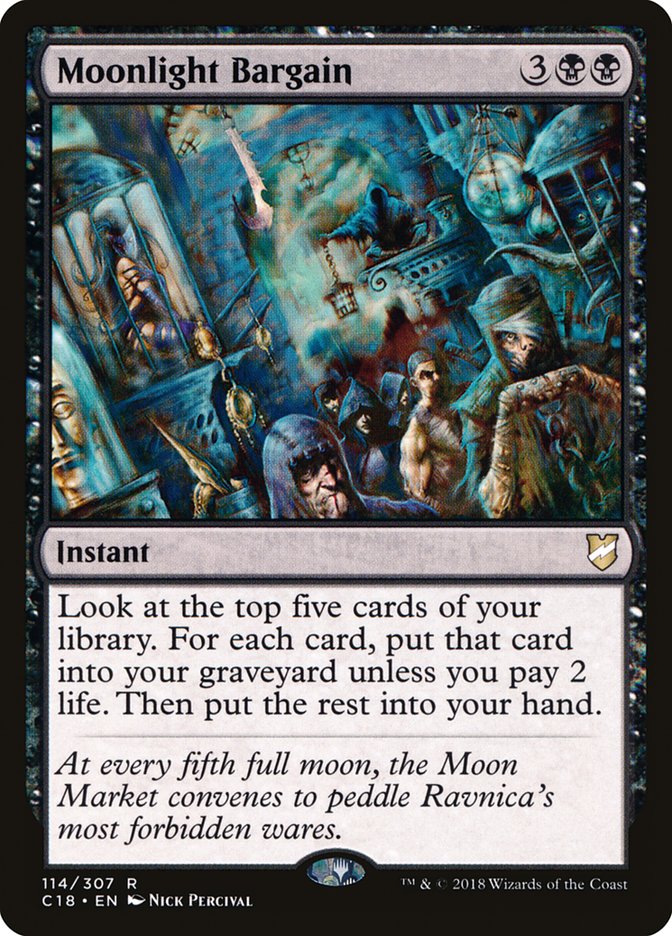 MTG Card Title: Moonlight Bargain C18/114