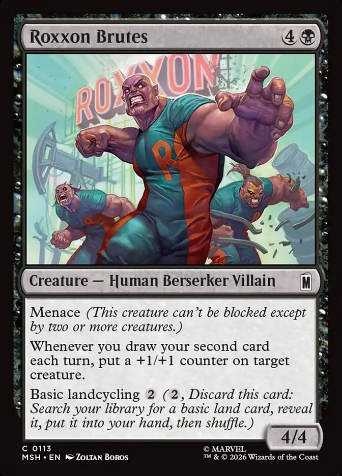 MTG Card Title: Roxxon Brutes MSH/113