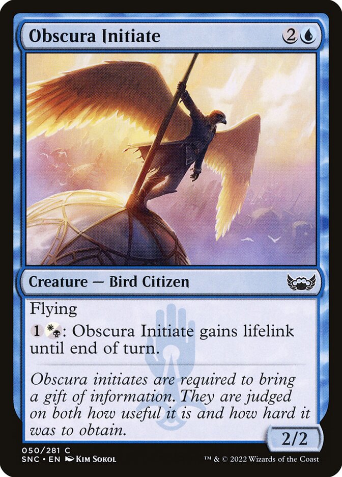 MTG Card Title: Obscura Initiate SNC/50