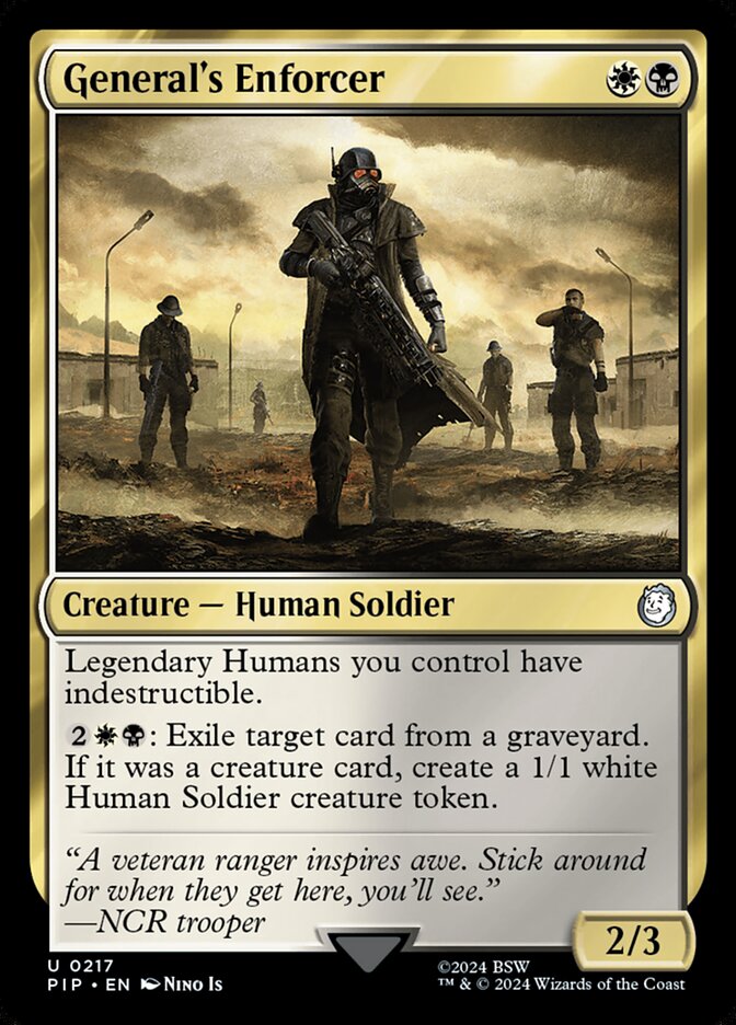 MTG Card Title: General's Enforcer PIP/217