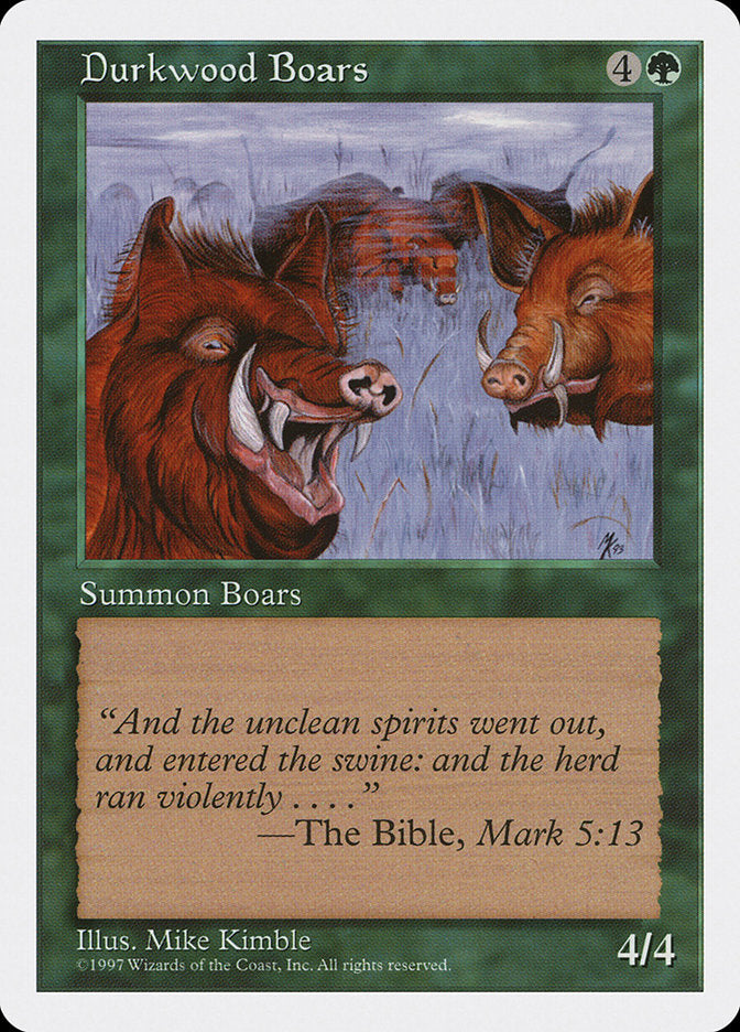 MTG Card Title: Durkwood Boars 5ED/289