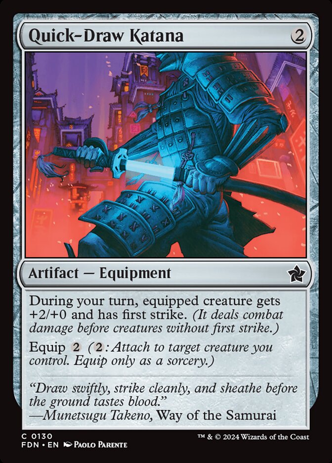 MTG Card Title: Quick-Draw Katana FDN/130