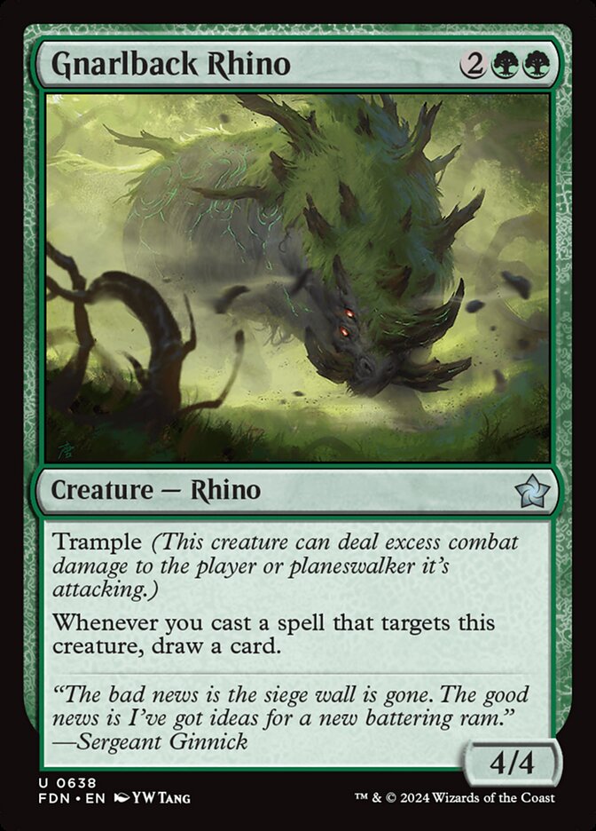 MTG Card Title: Gnarlback Rhino FDN/638