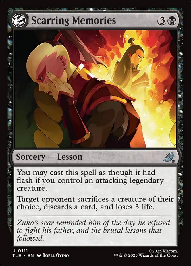 MTG Card Title: Scarring Memories TLE/111