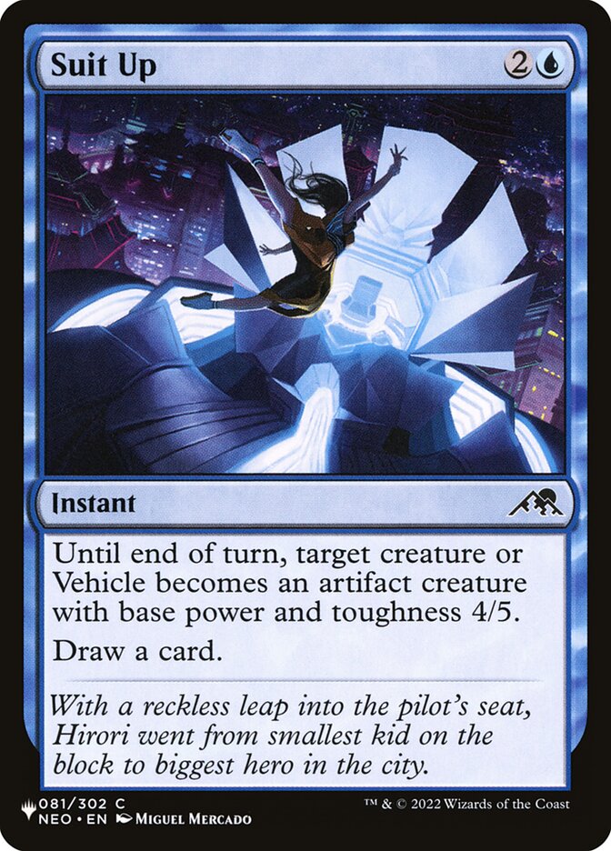 MTG Card Title: Suit Up PLST/NEO-81