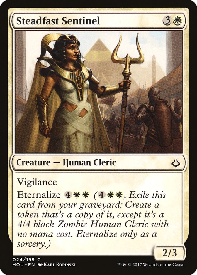 MTG Card Title: Steadfast Sentinel HOU/24