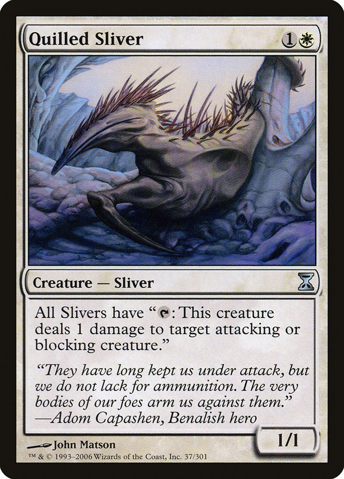 MTG Card Title: Quilled Sliver TSP/37
