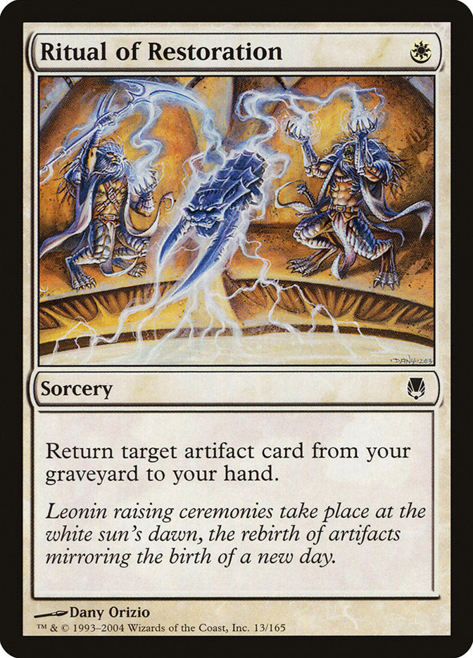 MTG Card Title: Ritual of Restoration DST/13