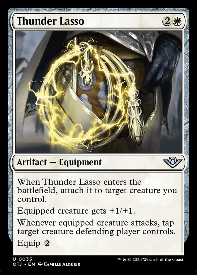 MTG Card Title: Thunder Lasso OTJ/35