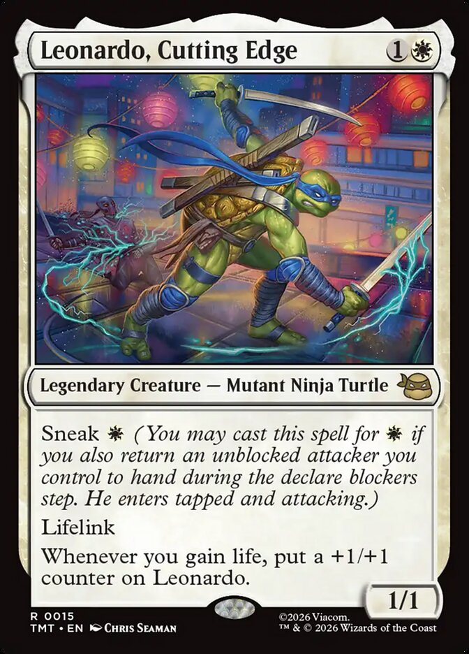 MTG Card Title: Leonardo, Cutting Edge TMT/15