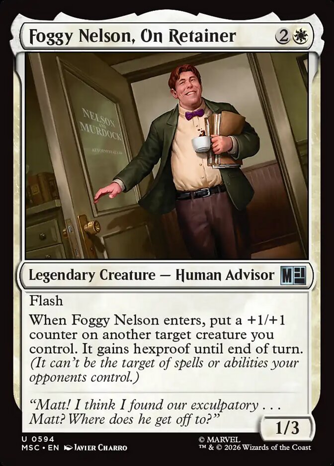 MTG Card Title: Foggy Nelson, On Retainer MSC/594