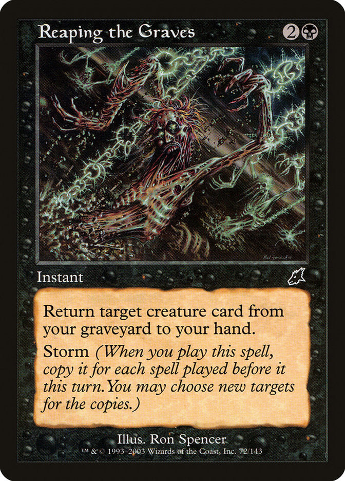 MTG Card Title: Reaping the Graves SCG/72