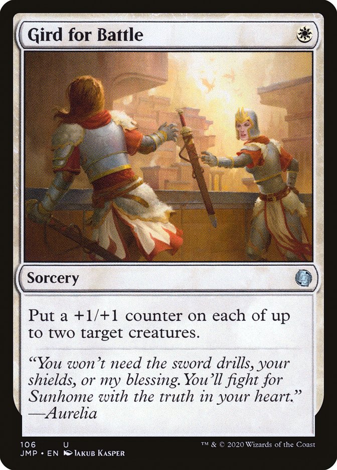 MTG Card Title: Gird for Battle JMP/106