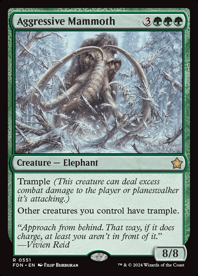 MTG Card Title: Aggressive Mammoth FDN/551