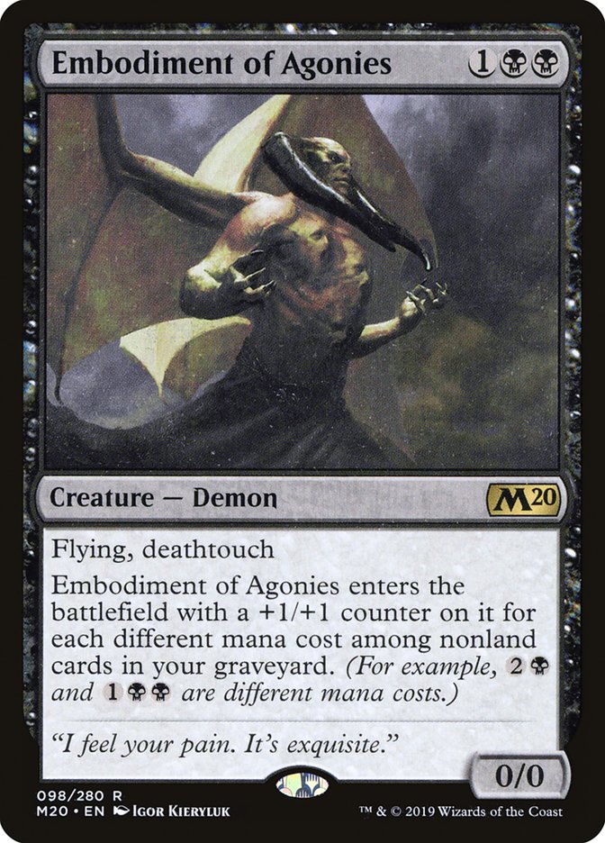 MTG Card Title: Embodiment of Agonies M20/98